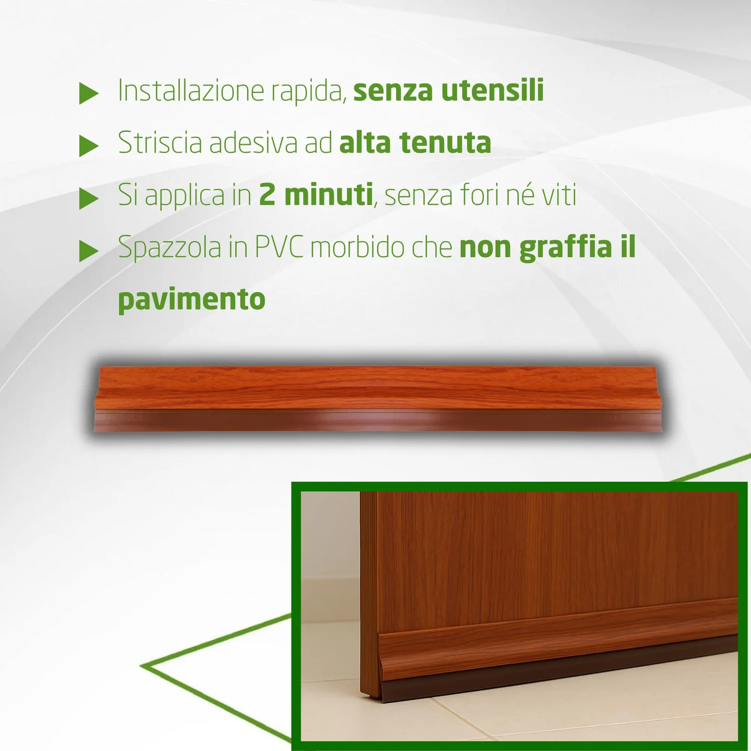 Amig paraspifferi adesivo porta 1 m quercia PVC