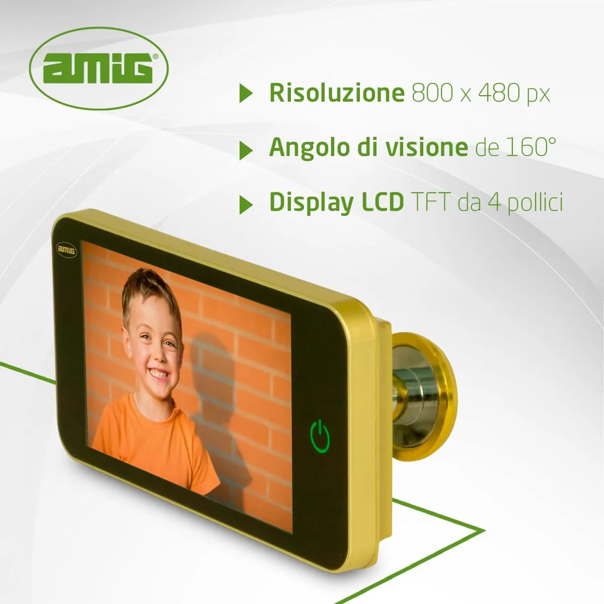Amig Spioncino Digitale 4" Oro 160° LCD