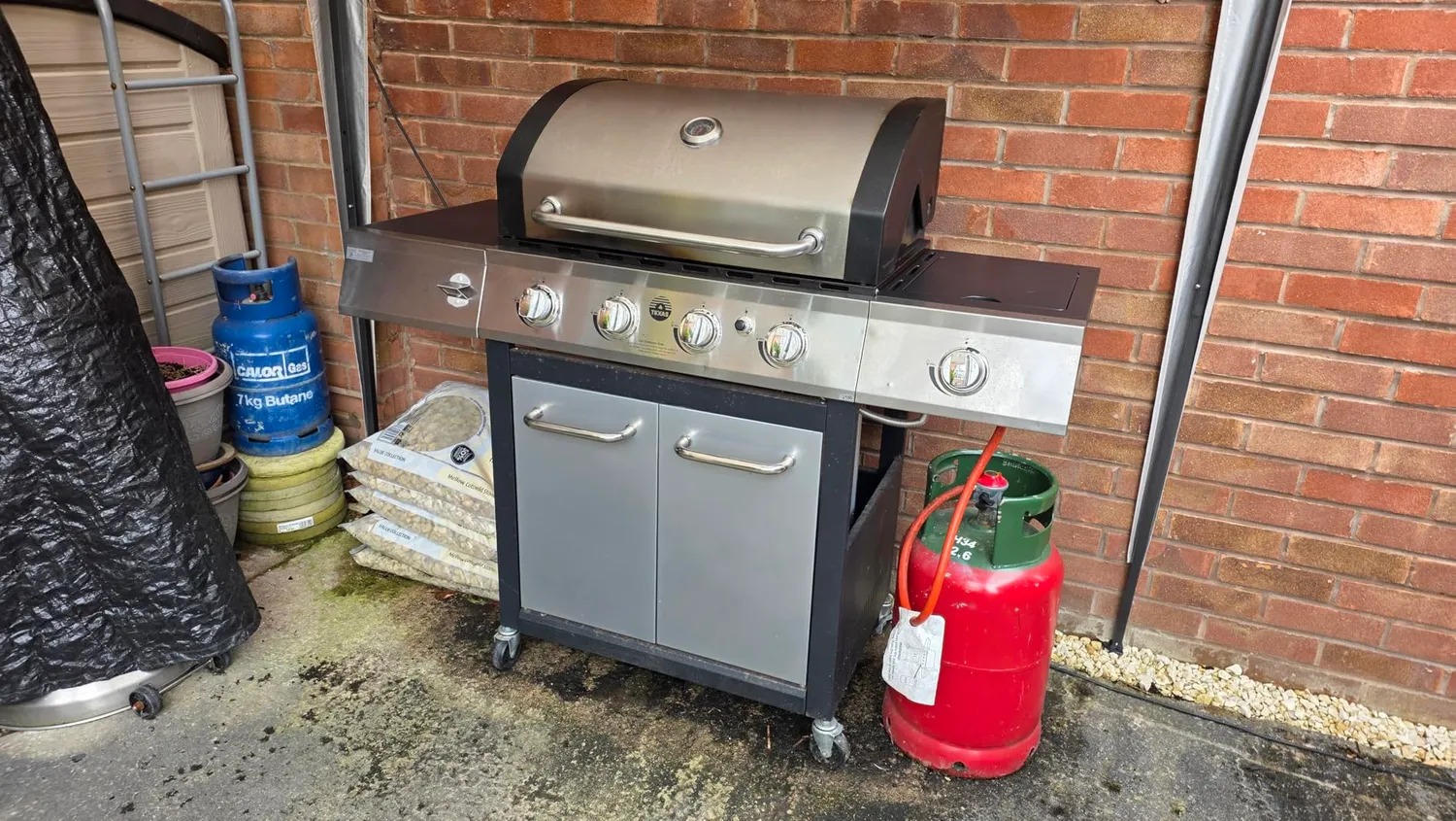 Amig AM31 Copertura Barbecue 117x66x117 cm Nera Impermeabile