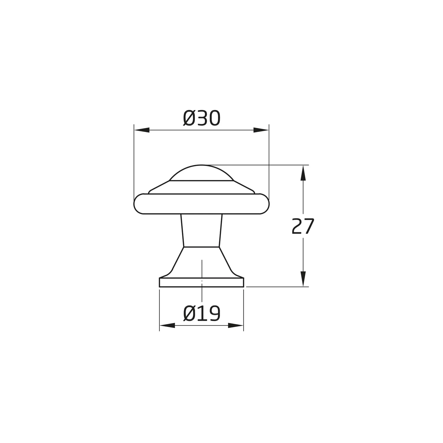 Amig 809 pomelli mobili oro spazzolato Ø30 mm 2 pz