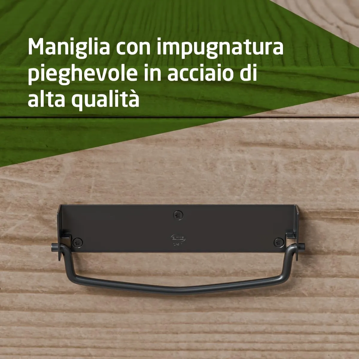 Amig Maniglia Pieghevole per Mobili Nera 100x27 mm