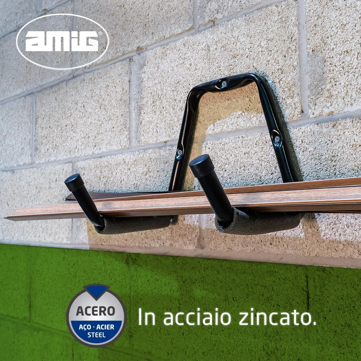 Amig Gancio parete 30 kg maniglia a gancio gomma