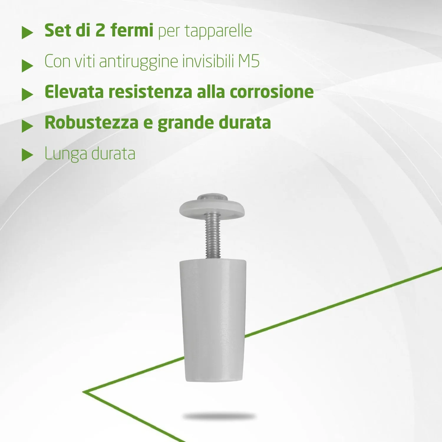 Amig Fermo Tapparella Conico 60 mm Grigio Plastica