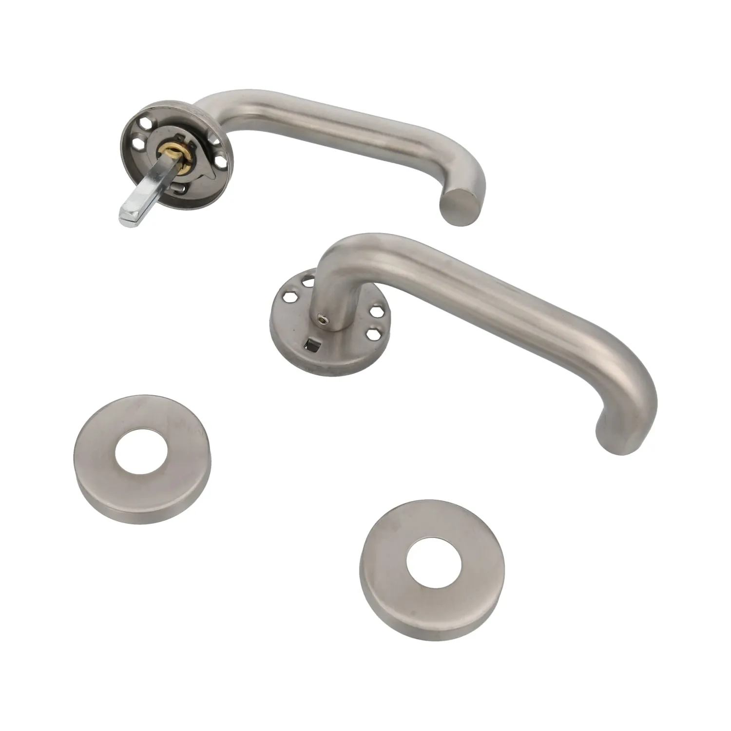 Amig 3R Maniglia con Rosetta Inox Argento