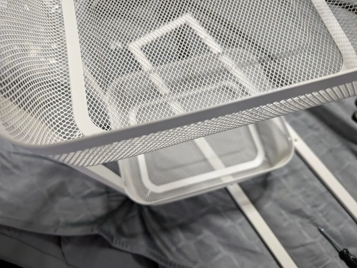 Amig Mobile Organizzatore 3 Cesti 33x25x85 cm Bianco