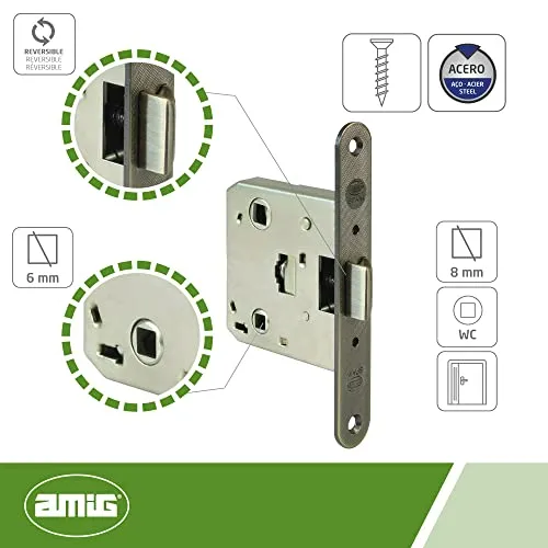 Amig 2000 Maniglia Unificata Legno Pelle 50 mm Incasso