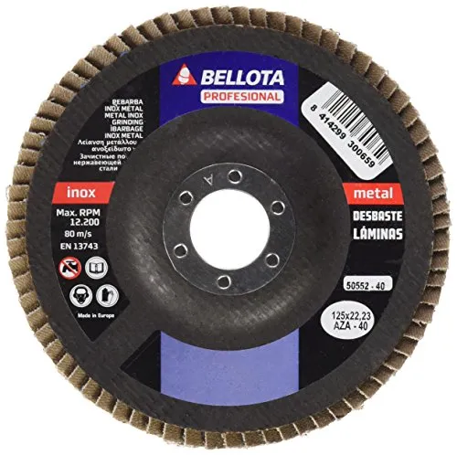 Bellota Disco Lamellare 125 mm Inox-Metallo Zirconio