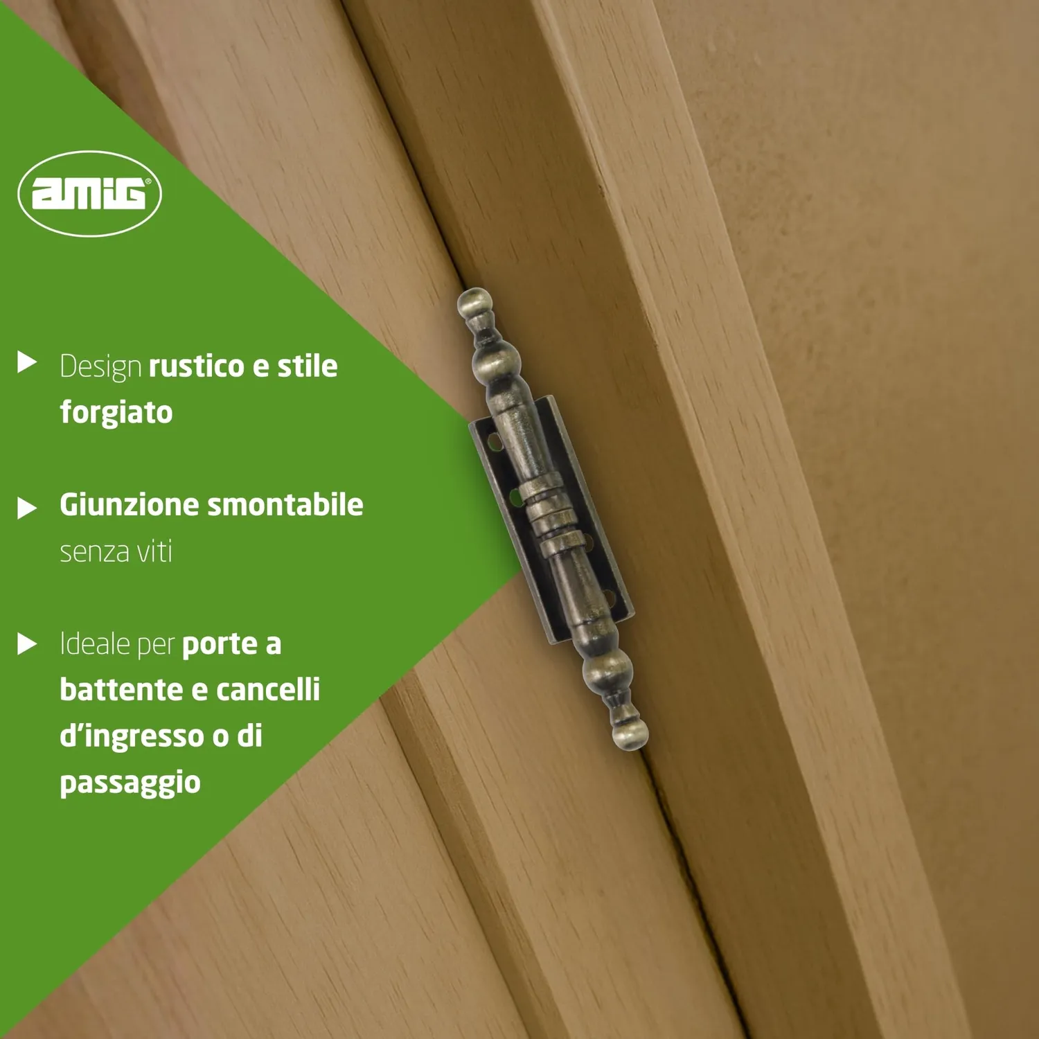 Amig cerniera decorativa 100x10 mm pelle