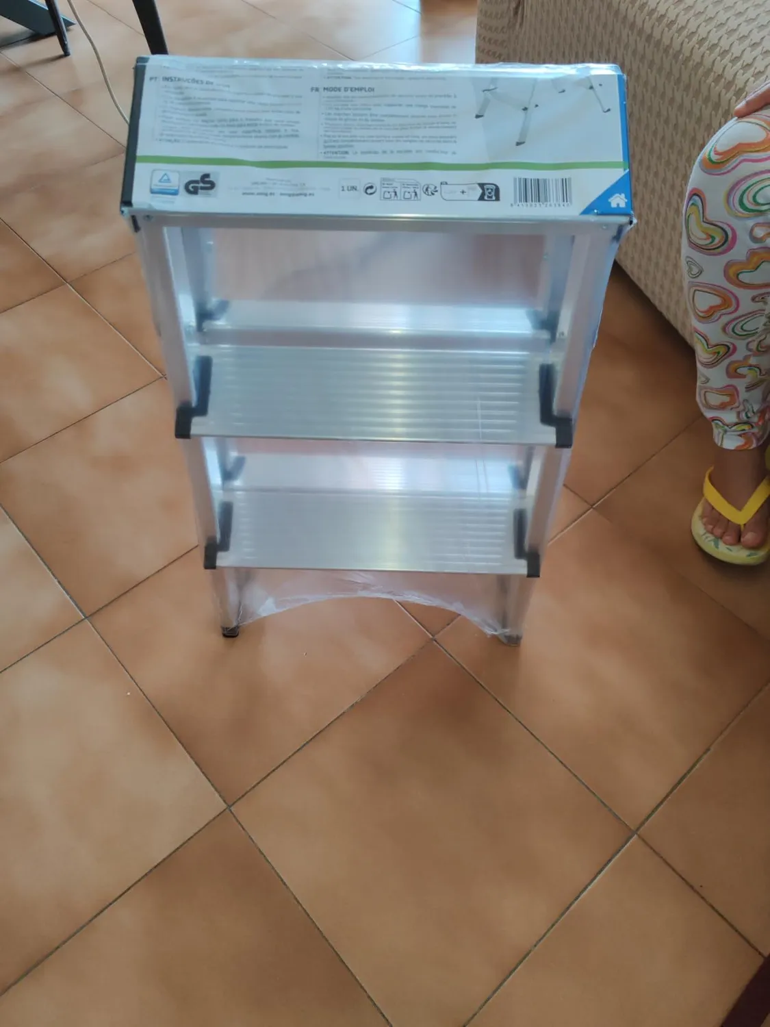 Amig sgabello pieghevole alluminio 2 gradini 39x44 cm