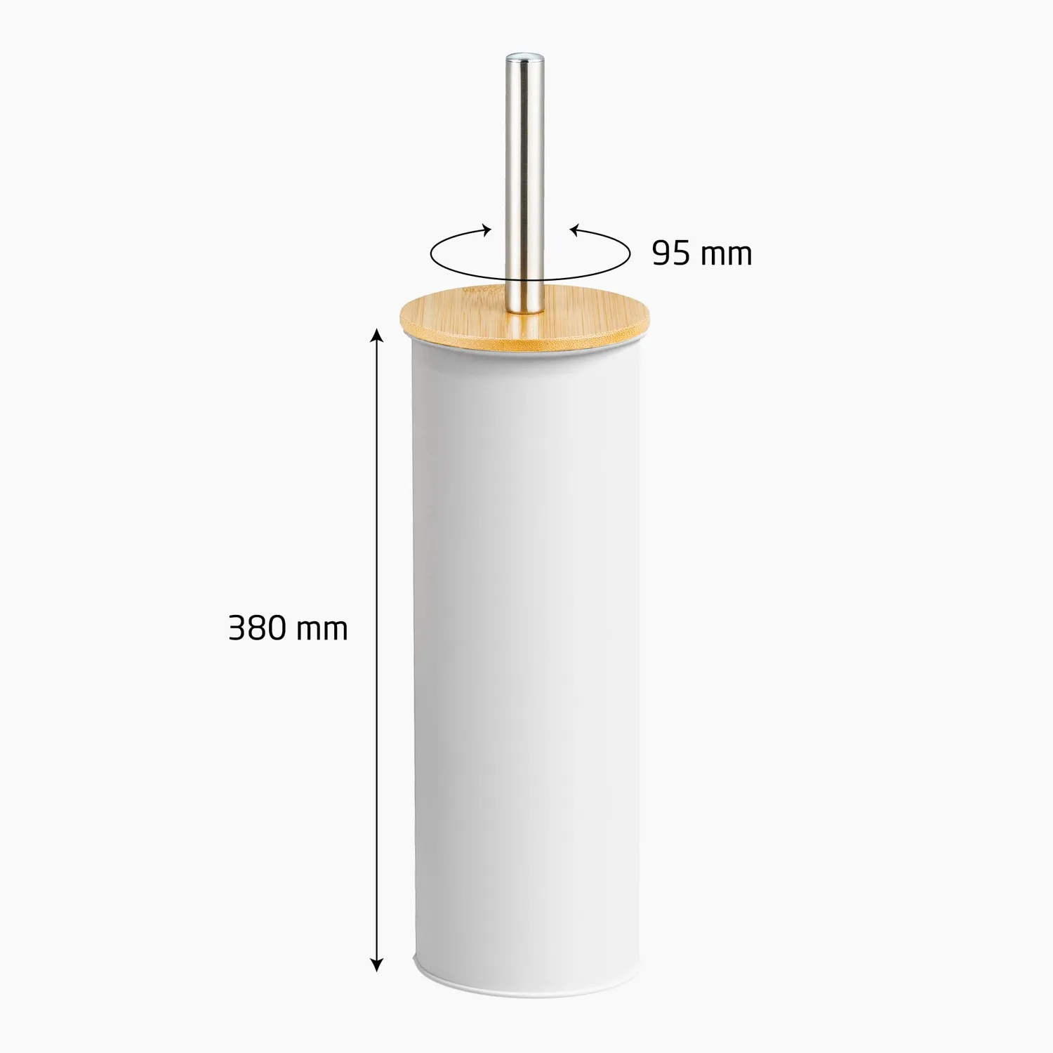 Amig Naturline portascopino bianco bambù 95x380 mm