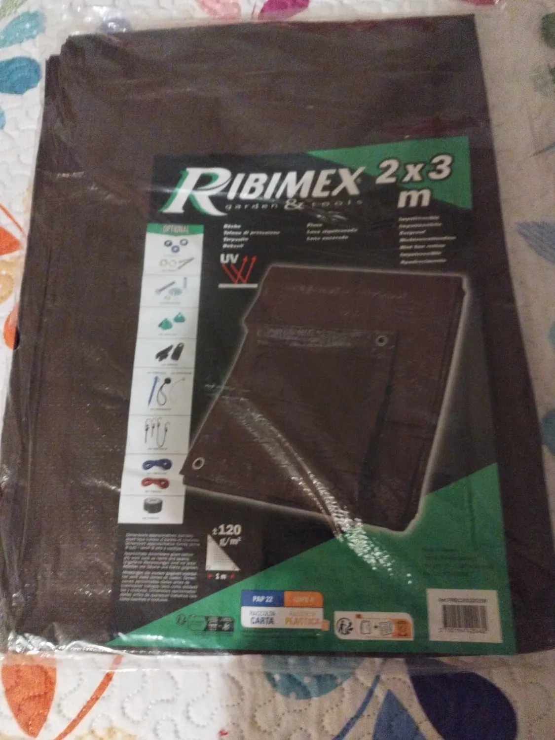 Ribimex PRBB1201,8X6M telone rinforzato 1,8x6 m 120g