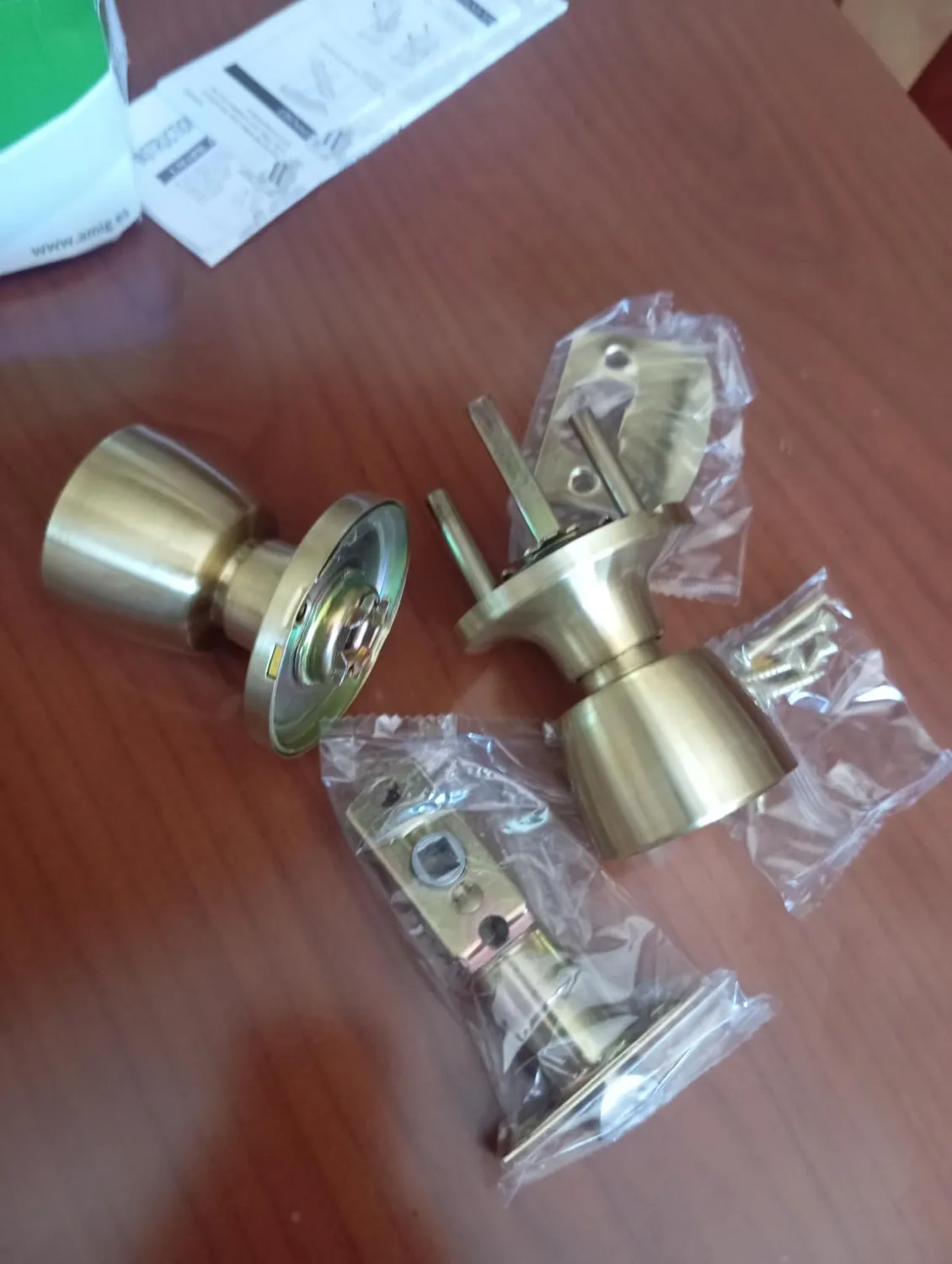 Amig 601 pomolo porta interna 60-70 mm ottone opaco