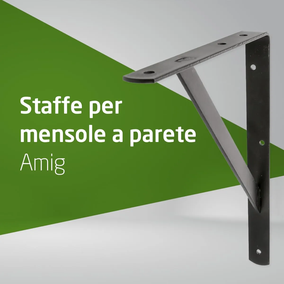 Amig staffa mensola acciaio nera 300x225 mm 260 kg
