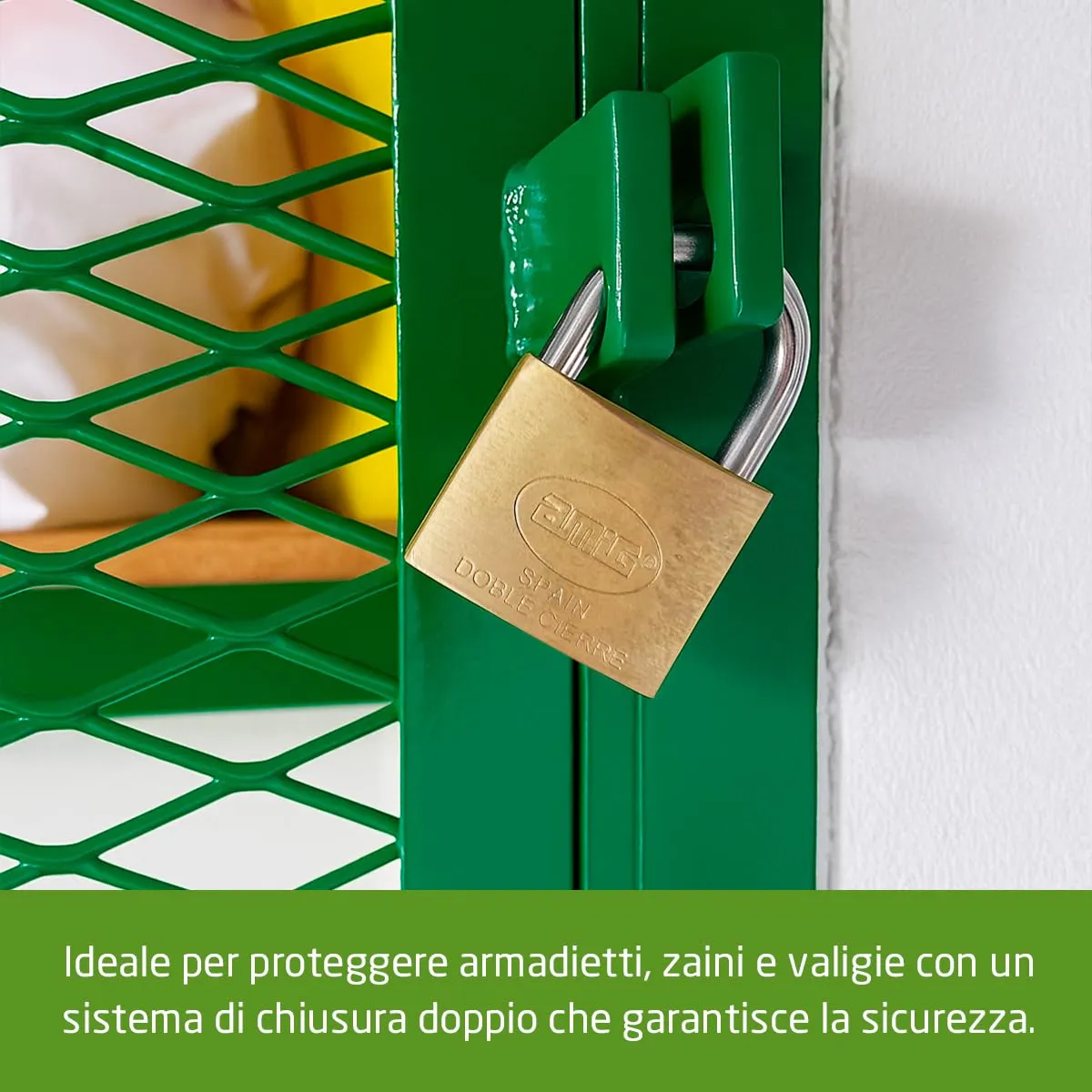 Amig lucchetto sicurezza ottone 40 mm 2 chiavi armadietto
