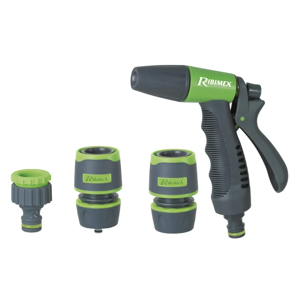 Ribimex PRA/TB.1306 kit irrigazione pistola 4 pezzi 1/2-3/4