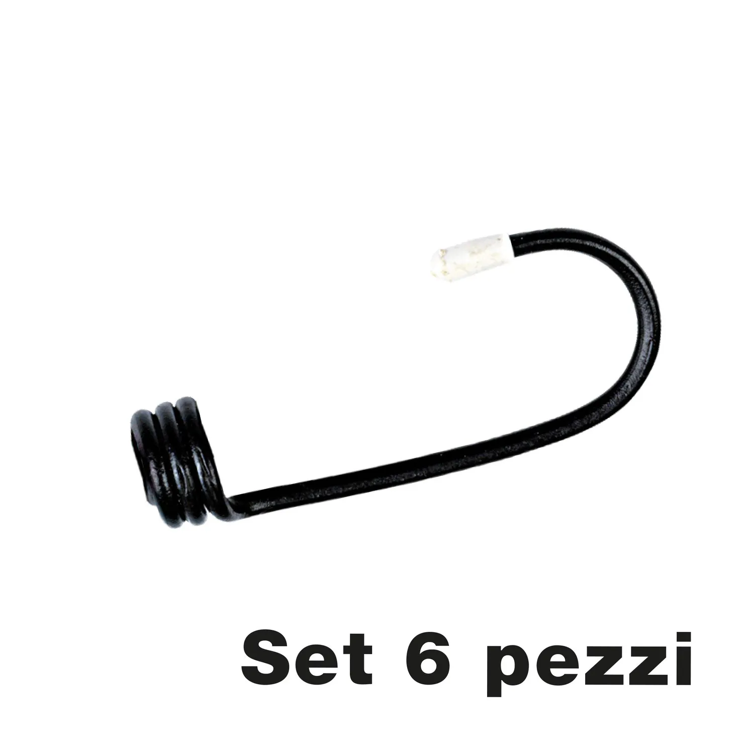 Ribimex PRBCRX6 ganci cavi elastici set 6 pezzi Ø8 mm
