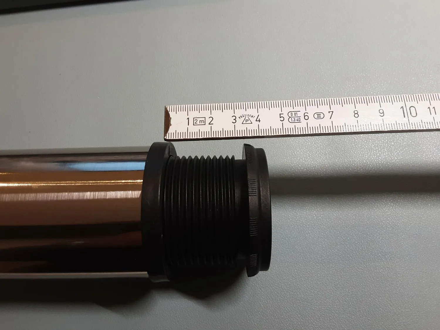 Amig Gamba Tavolo Regolabile 60x870 mm Cromo Opaco
