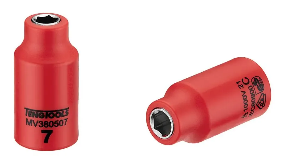 TengTools Bussola Isolata 7mm Attacco 3/8" per Elettricisti