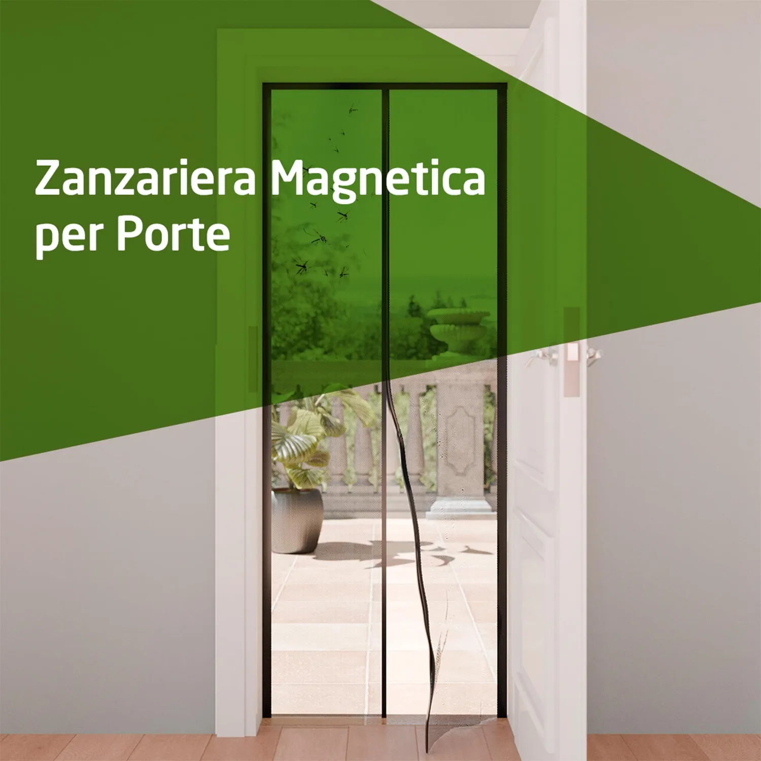 Amig Zanzariera Magnetica Porta 100x230 cm Nera