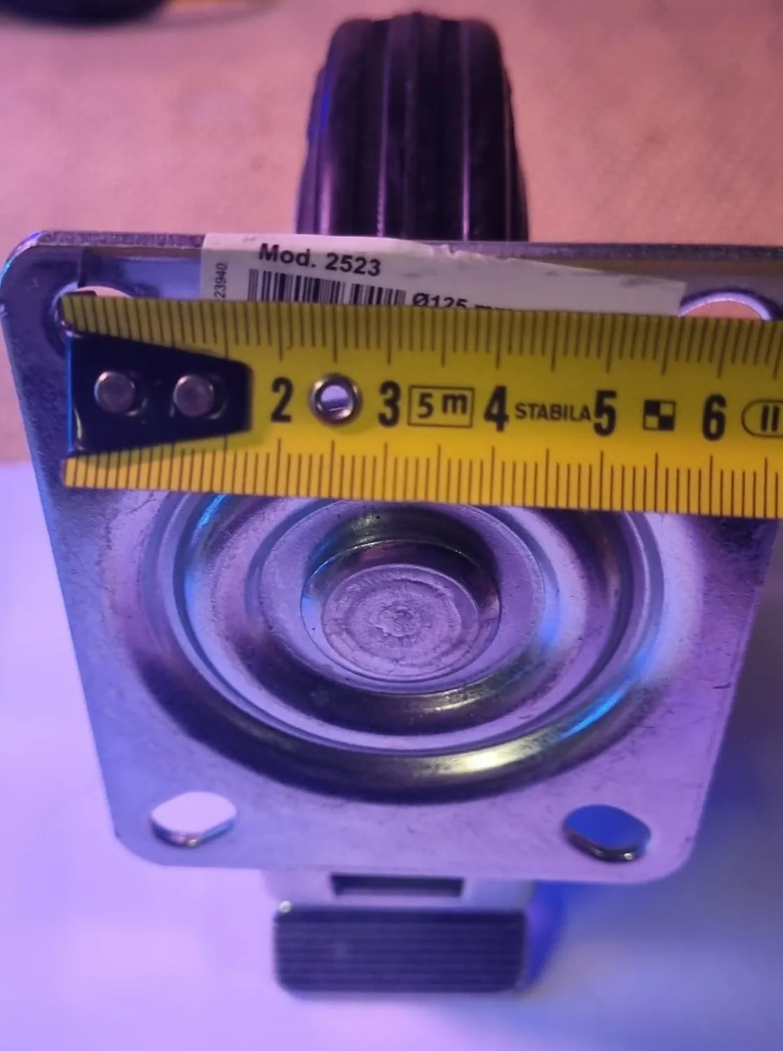 Amig Set 4 Ruote con Freno 125 mm 120 Kg Gomma
