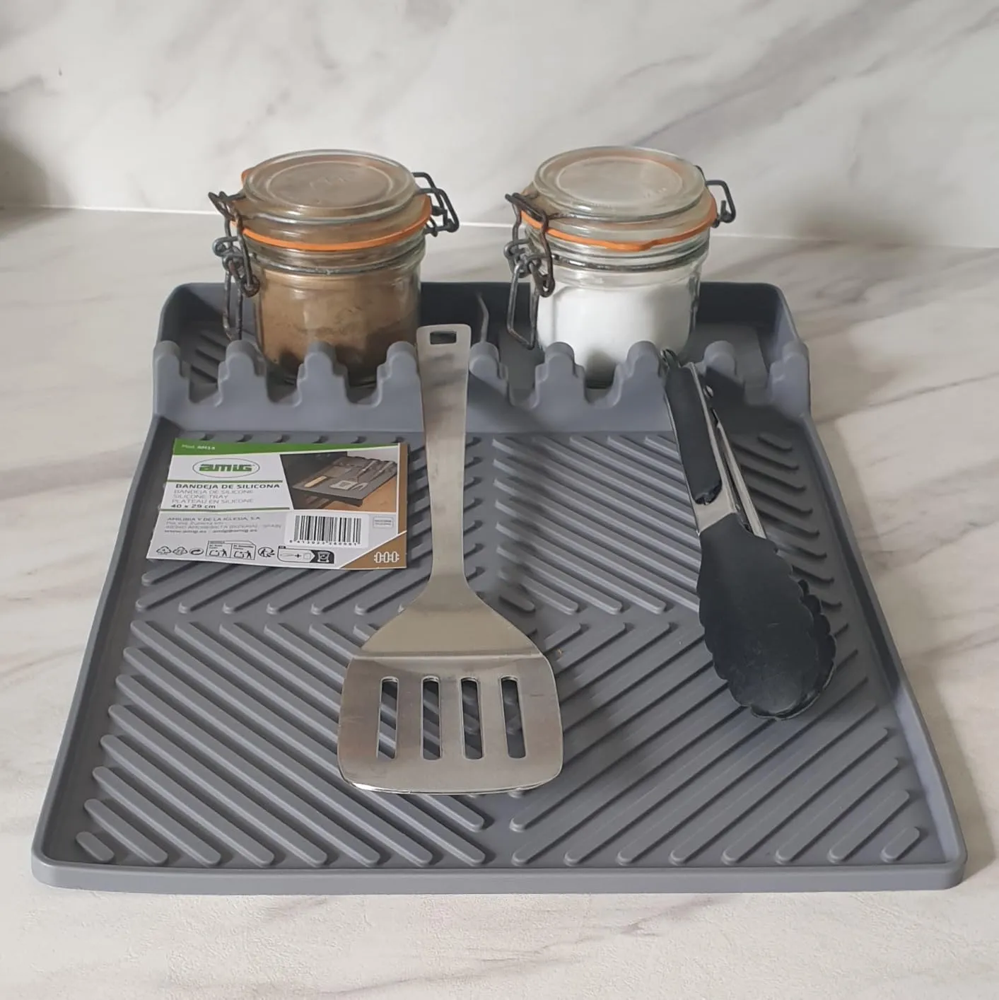 Amig AM14 vassoio silicone barbecue 40x29 cm grigio