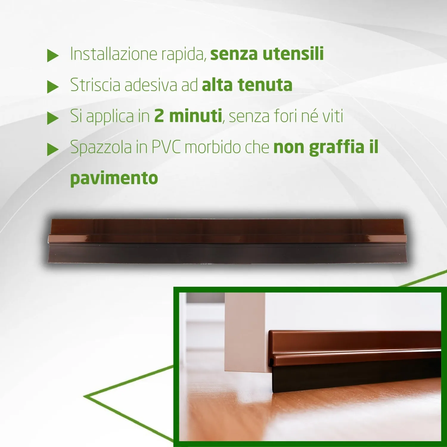 Amig 5 Paraspifferi Porta Adesivo 1 m Marrone Chiaro
