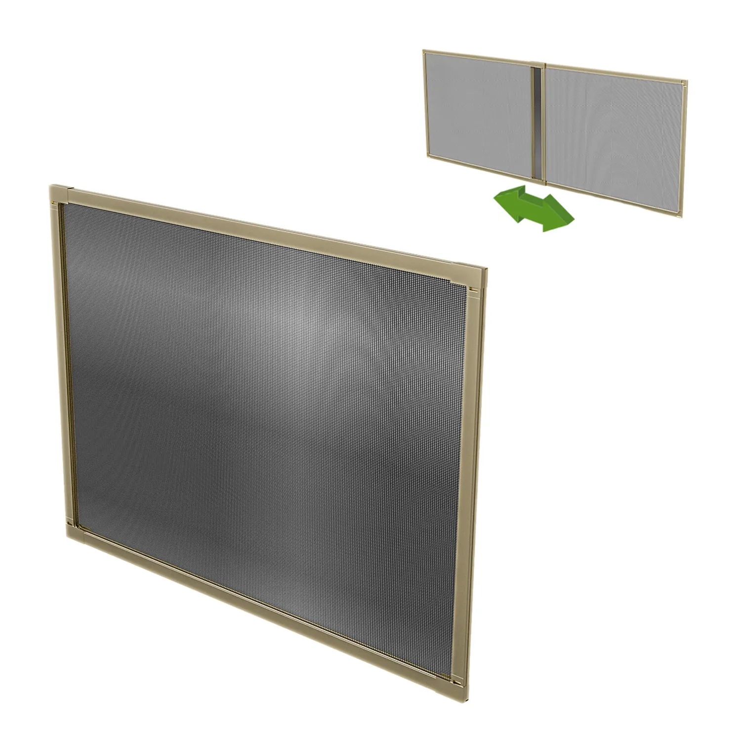 Amig ME01 zanzariera finestra 70x50 cm nera alluminio