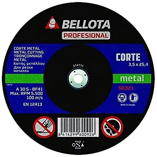 Bellota Professionale Taglio Metal disco da taglio foro 25,4 mm metallo