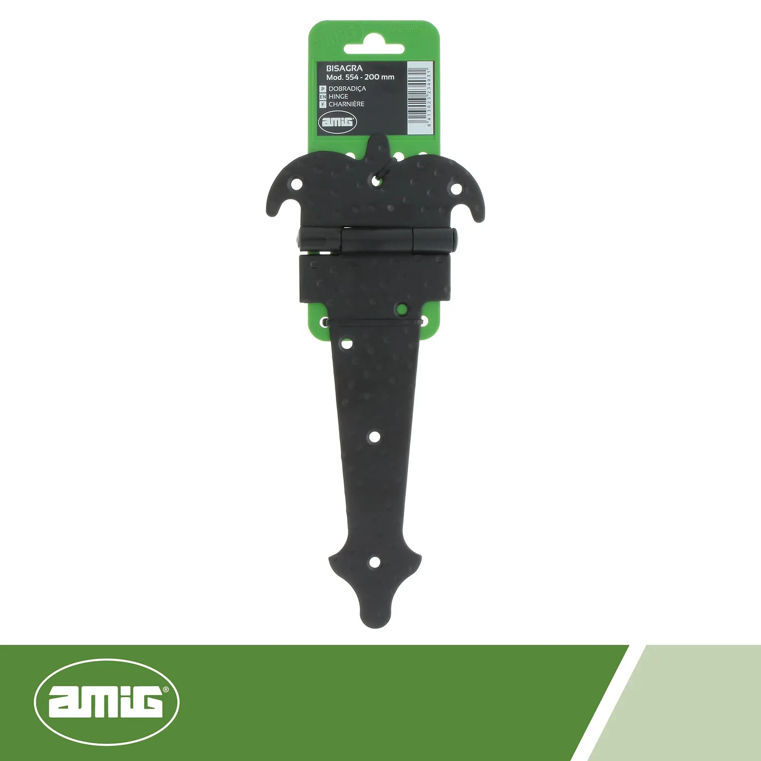 Amig 554 cerniera nera 250 mm stile forgiato