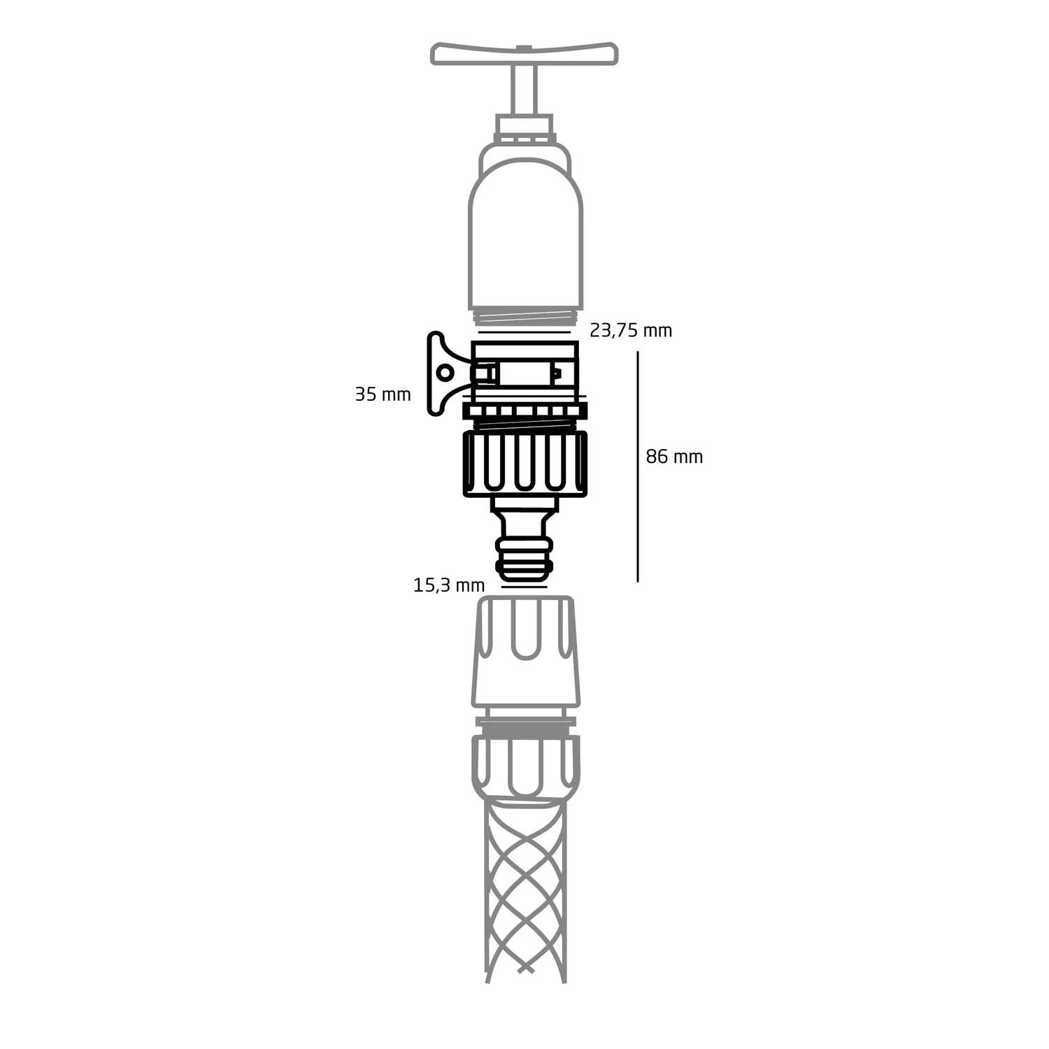 Amig R04 Plus adattatore tubo rubinetto arancione