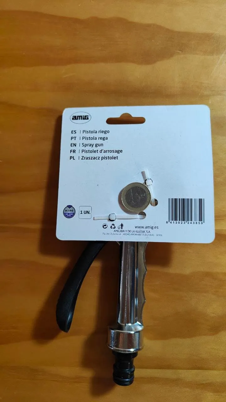 Amig Pistola Irrigazione Metallo 140 mm Acciaio Lucido