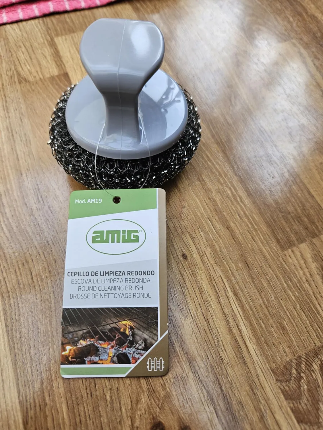 Amig AM19 Spazzola Barbecue Rotonda 8x7 cm Acciaio
