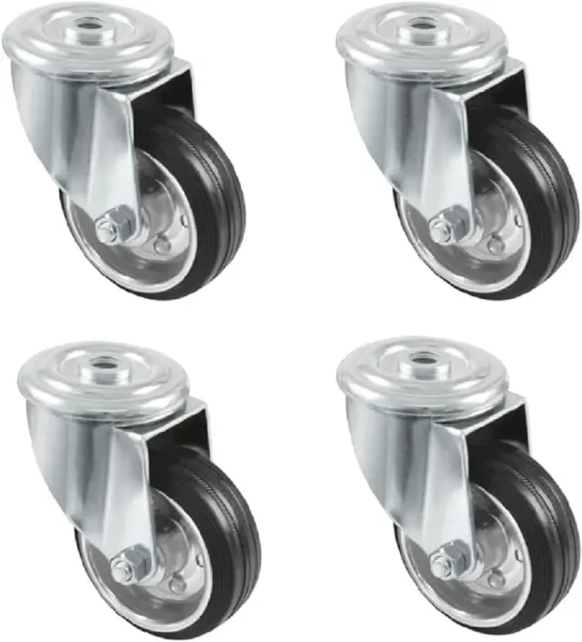 Amig Ruote Ø125 mm Set 4 Gomma Nera 120 Kg