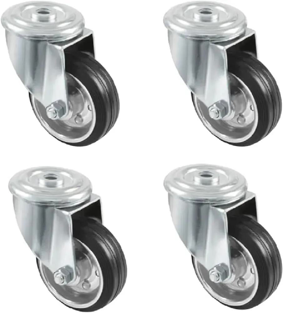 Amig Ruote Ø125 mm Set 4 Gomma Nera 120 Kg