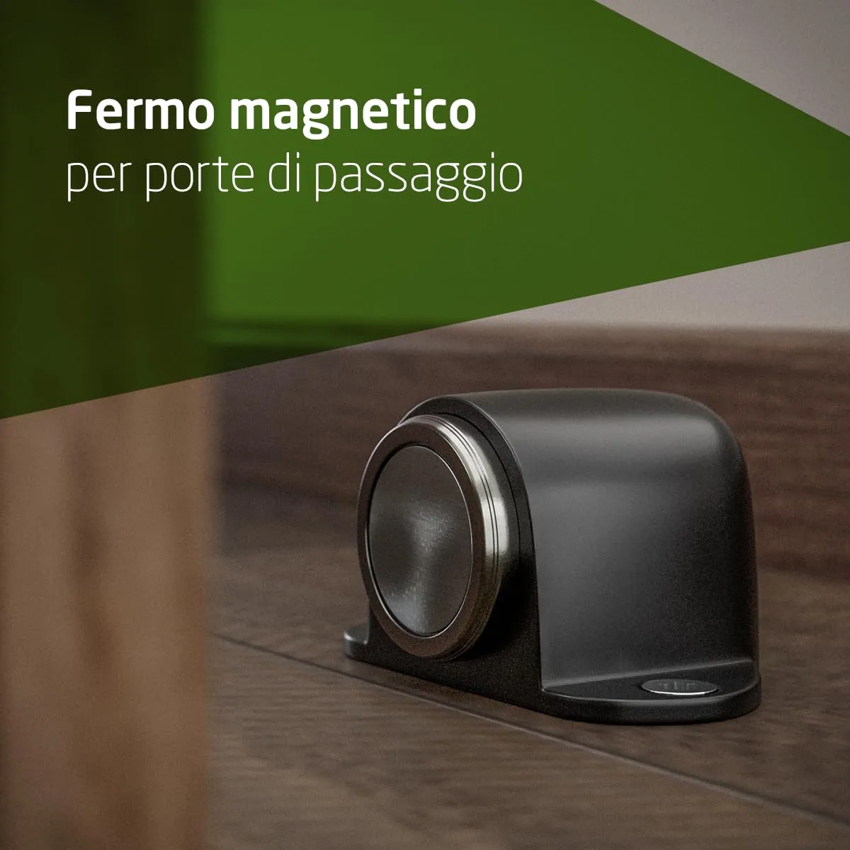 Amig Fermaporta Magnetico Pavimento Zamak Nero 44x40 mm