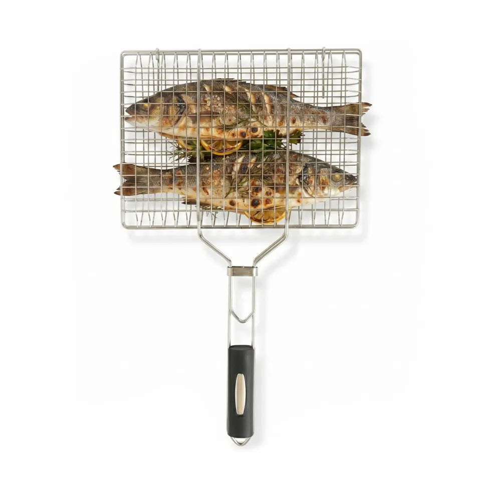 Amig AM34 griglia barbecue doppia 50x32 cm inox