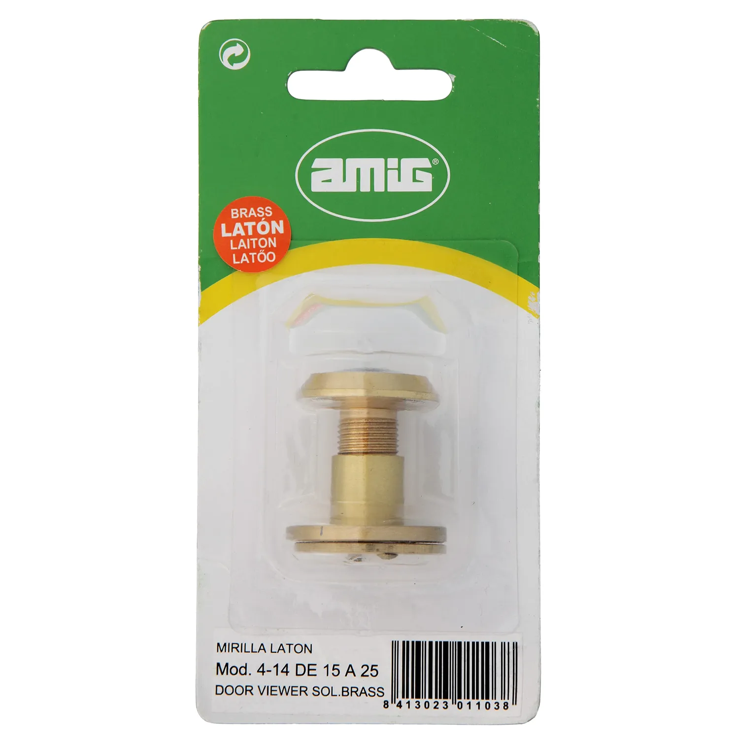 Amig spioncino ottone oro 14 mm porta 15-25 mm