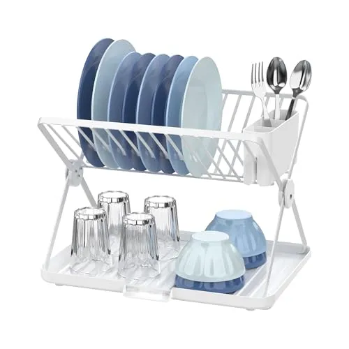 Amig Kaplya Scolapiatti Pieghevole Bianco 41,5 cm 12 Piatti