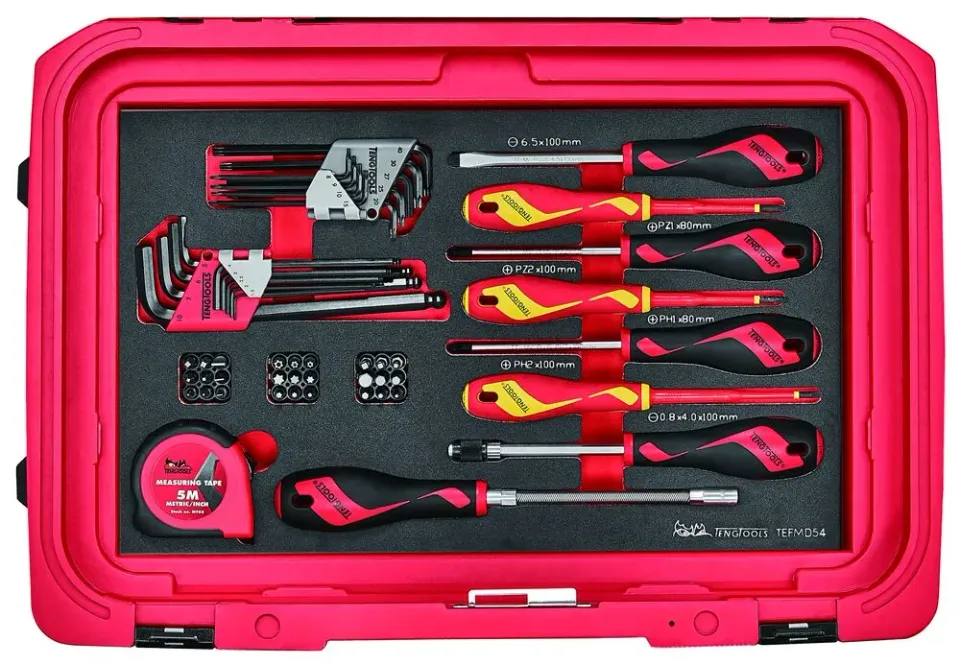TengTools FOAM3 Set Cacciaviti e Chiavi 54 Pezzi EVA