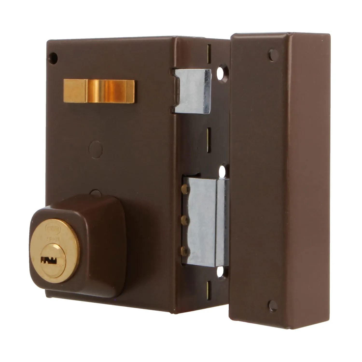 Amig 75 serratura sovrapposizione destra marrone 72x112 mm