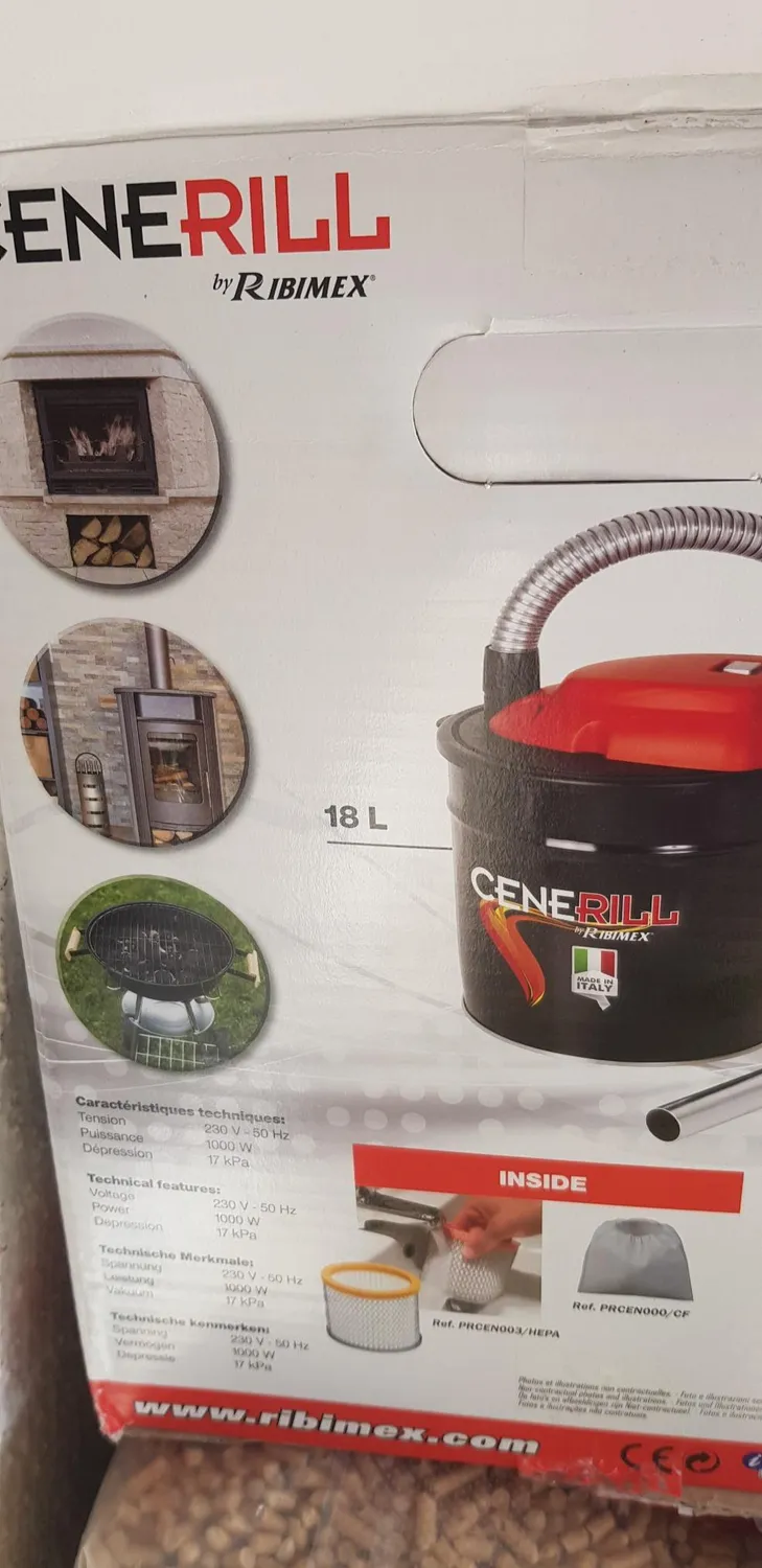 Ribimex Cenerill 18 L aspiracenere 1000 W