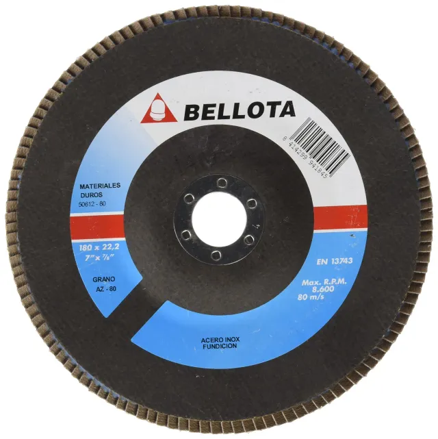 Bellota Disco Lamellare 180 mm Desbaste Inox Metallo