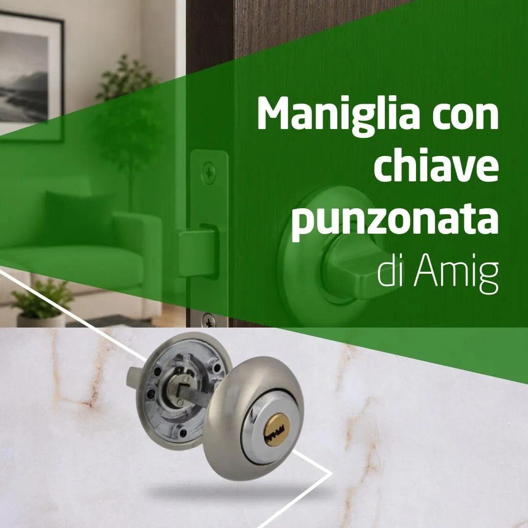 Amig 50R-KD pomolo con chiave 35-45 mm cromo opaco