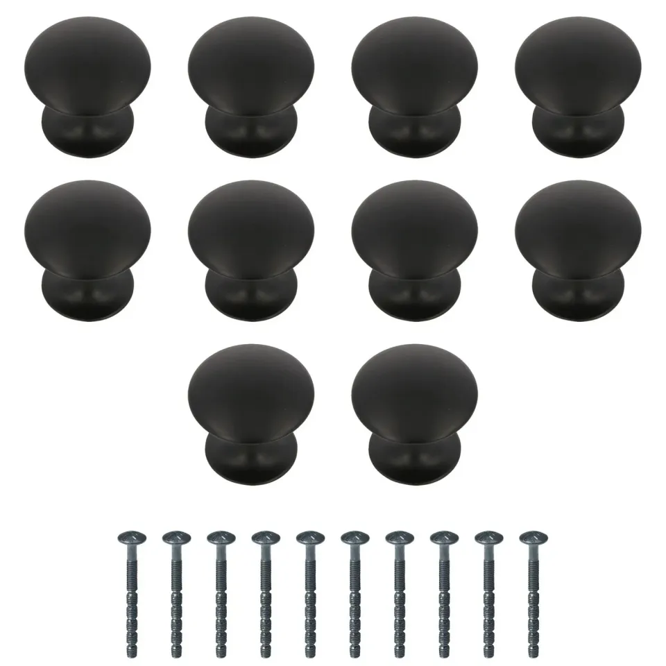 Amig 805 Pomelli Mobili Nero Opaco Ø24 mm 10 Pezzi Zamak