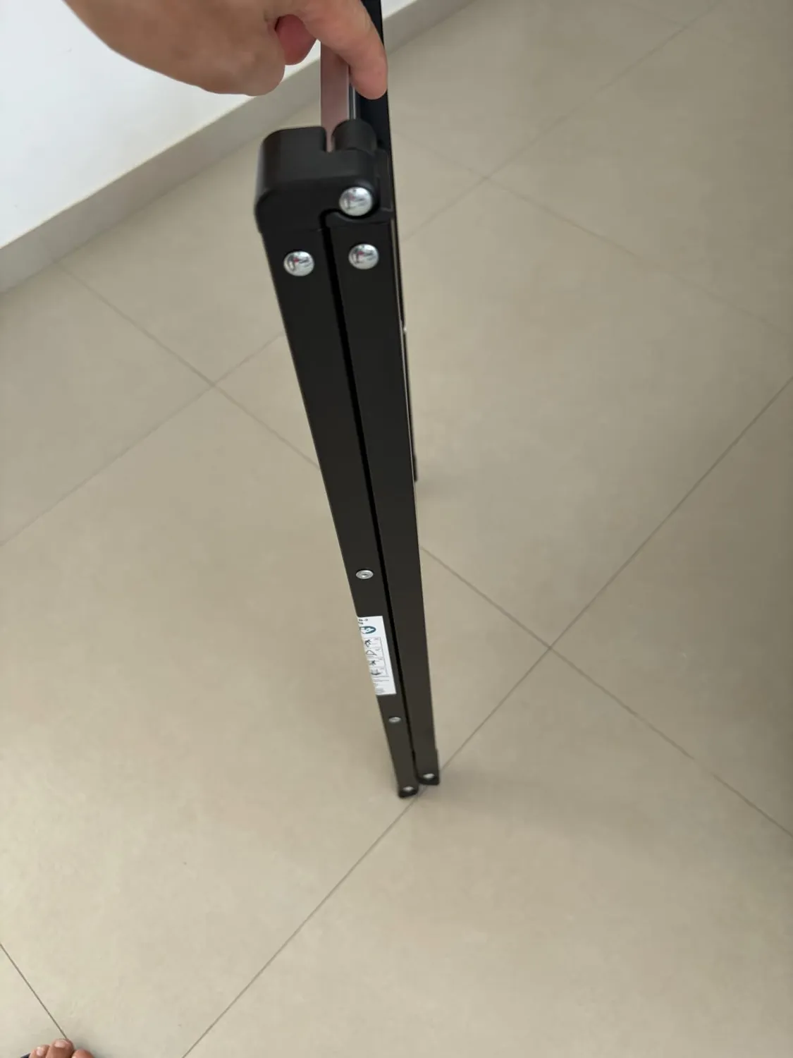 Amig Sgabello Pieghevole 2 Gradini Nero 66x48x40 cm