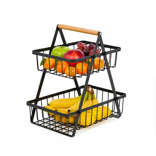 Amig Stilo 04-30 portafrutta 2 livelli nero legno