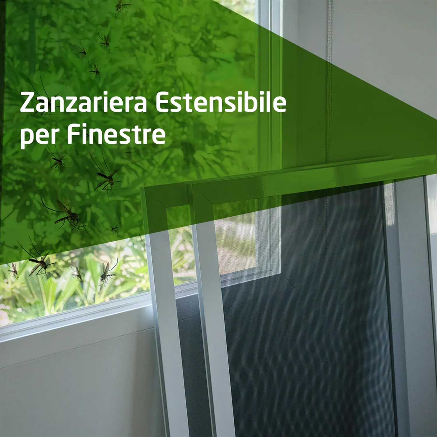 Amig Zanzariera Finestra Estensibile 70x50 cm Bianca