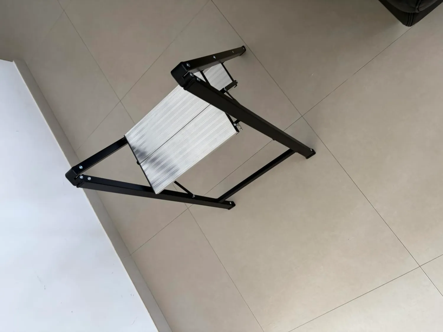 Amig Sgabello Pieghevole 2 Gradini Nero 66x48x40 cm