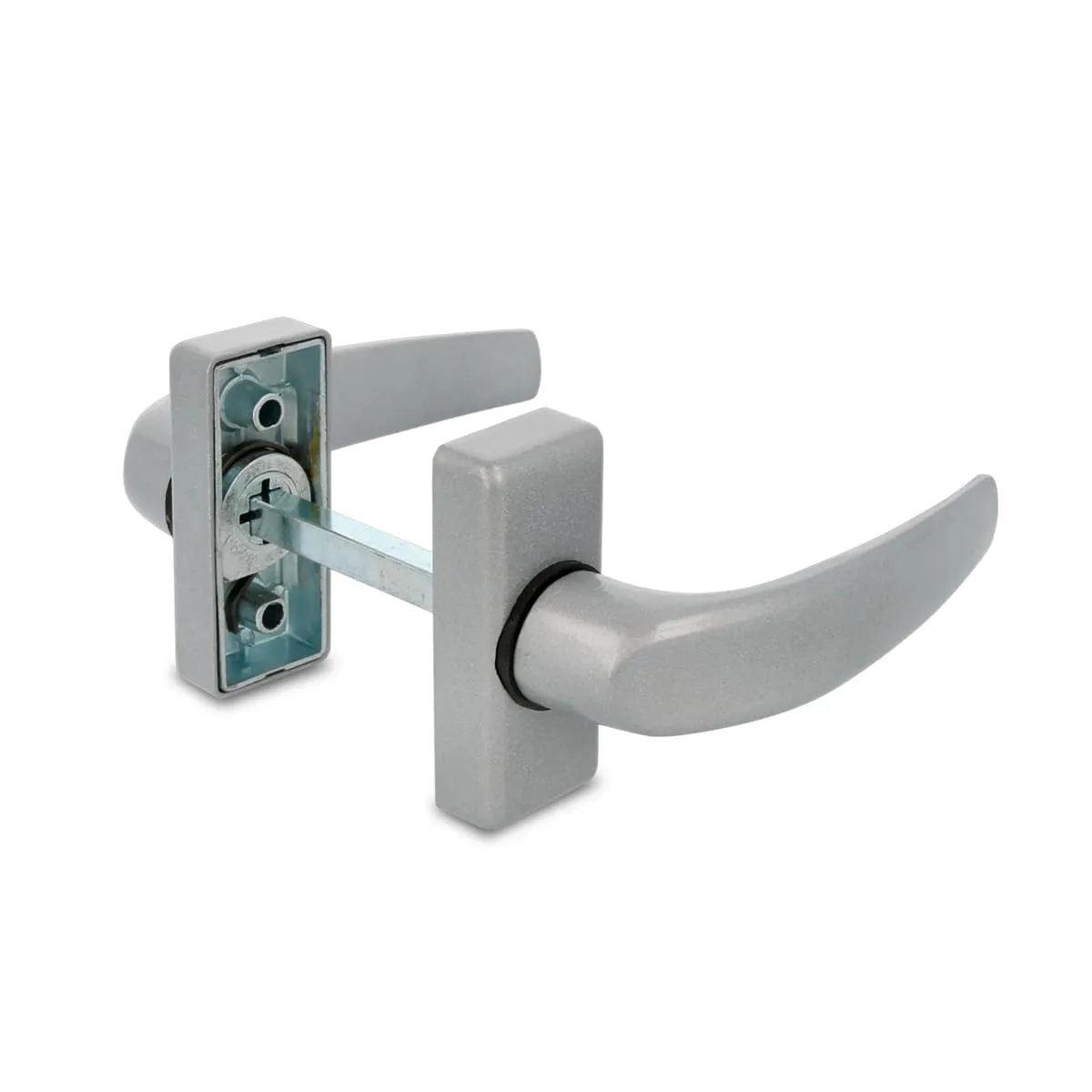 Amig Delta Maniglia Rosetta Alluminio Nera 121x72 mm