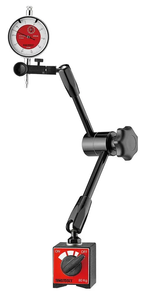 TengTools Comparatore 0-10mm con Base Magnetica centesimale